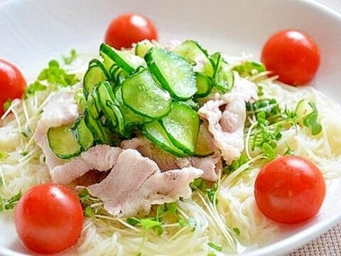 洋風豚しゃぶぶっかけ素麺